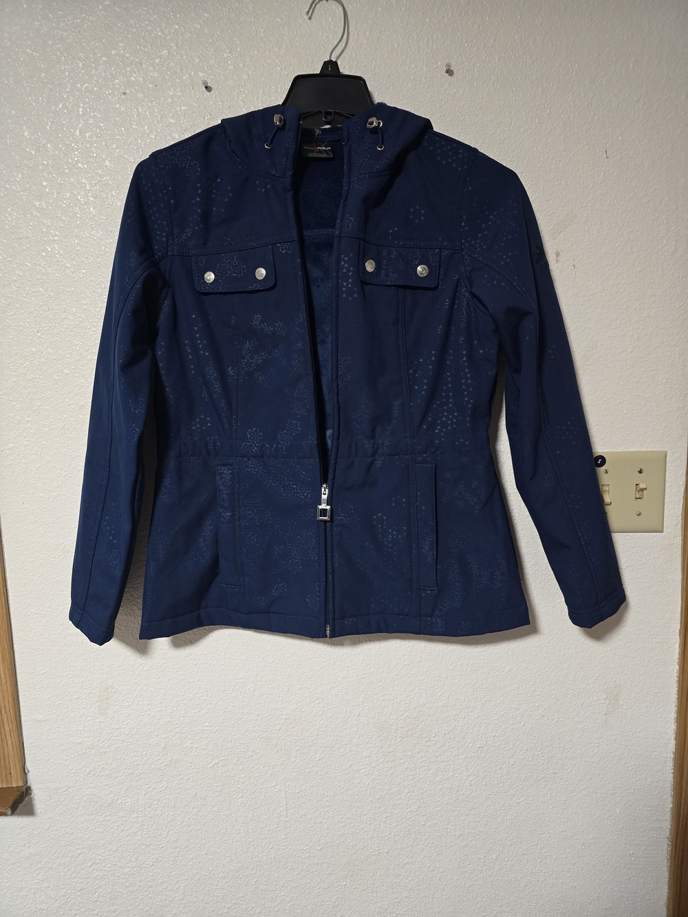 ZeroXposur Navy Blue Fleece Lined Softshell Jacket Size S